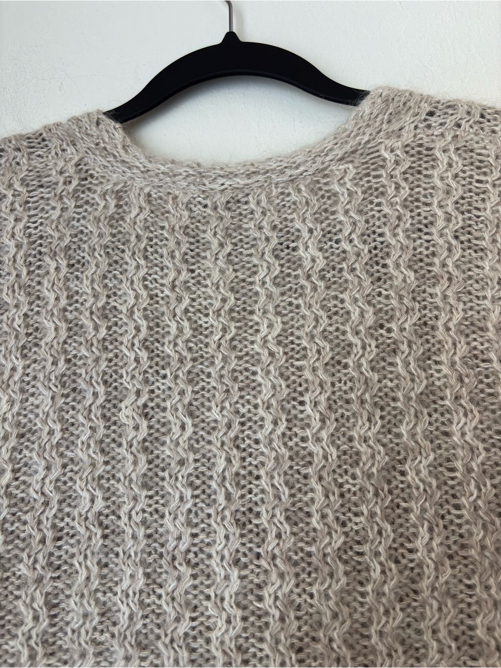 Jay Jacobs Vintage Silk Mohair Wool Knit Vest Size Large 90s Minimalist Natural - Picture 6 of 8